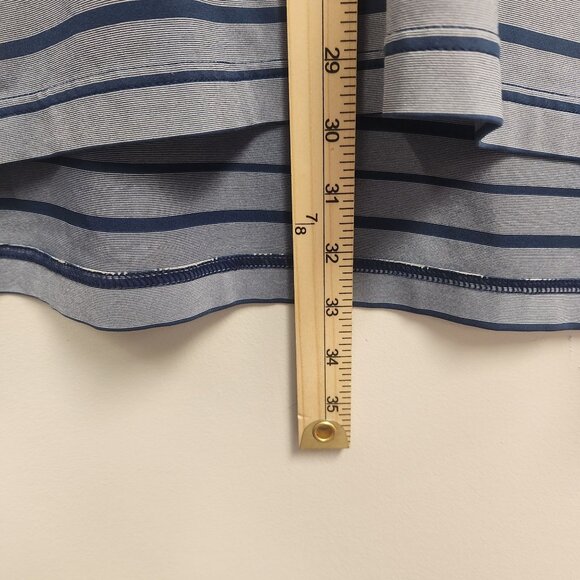 Peter Millar Men's L Polo Shirt Striped Golf Preppy Athletic L Blue Gray - Picture 6 of 7